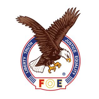 The Eagles logo: a brown bald eagle with outstretched wings, in the middle of a blue circle with red, white, and blue text.